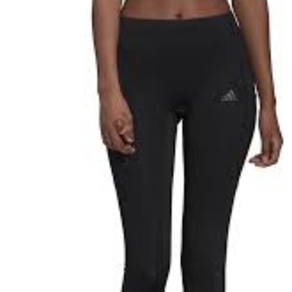 Like NEW Adidas 3 Stripe Full Legging - Grey - Size L - Picture 1 of 2
